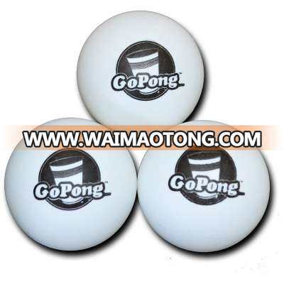 1-2 Color customized printing cheap PP or celluloid beer pong ball pingping ball table tennis balls 6pcs pk