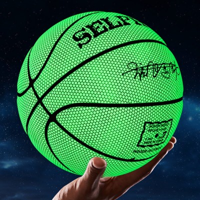 Glow In Dark Basketball Ball Size 7 PU Luminous Reflective Basketball  Attract Birthday Gift Present Glowing Basketball Ball