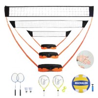 Folding Height Adjustable Sport Net And Poles For Tennis Volleyball Badminton Portable Badminton  Net Stand Outdoor