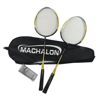 Factory direct OEM Portable badminton racket set made by high quality aluminum racket badminton with ball