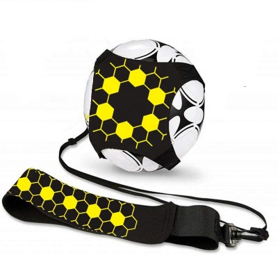 Control Skills Kick Solo Practice Football Trainer Belt ELastic Rebound Neoprene Adults Kids Soccer Trainer All Size