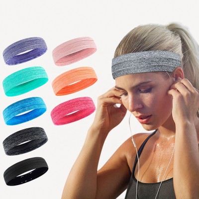 men's absorbent cycling yoga sweatbands women sports hair headband fitness exercise anti slip sweat head band for men