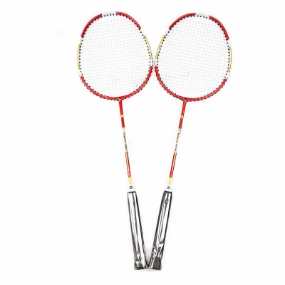 Factory OEM badminton rackets aluminum head frame and carbon fiber shaft custom logo one-piece design