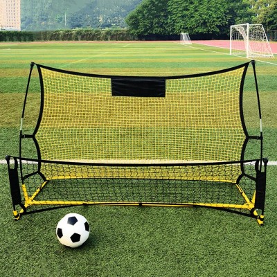 Double sided soccer rebounder net children youth soccer practice training net large portable elastic rebound football net